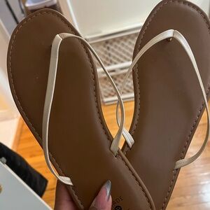 Shade & Shore Brown Cream Sandals